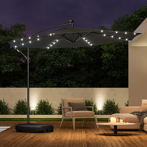 Ebern Designs Jadrian Galaxy LED Cantilever Parasol 4M X 3M